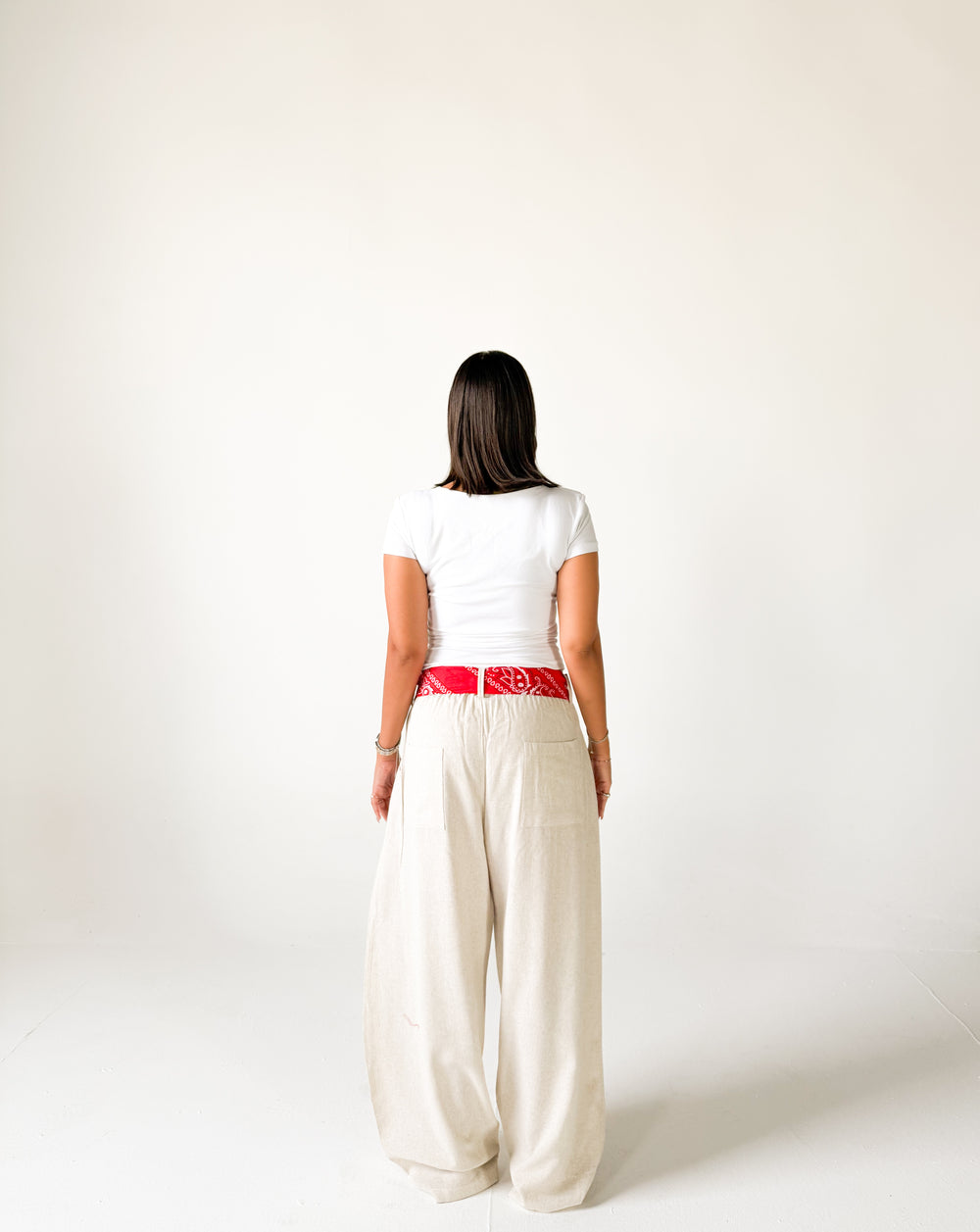 Linen Red Bandana Pants- THE BRB PANTS