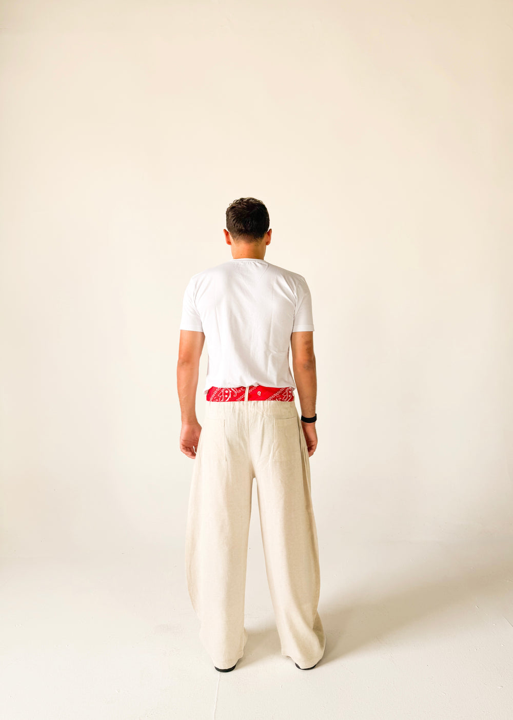 Linen Red Bandana Pants- THE BRB PANTS