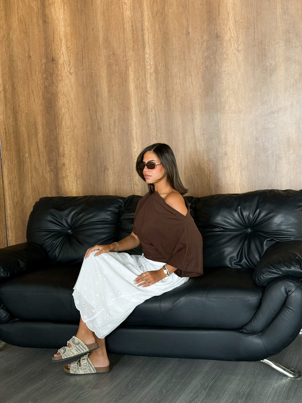 EMBROIDERED COTTON SKIRT