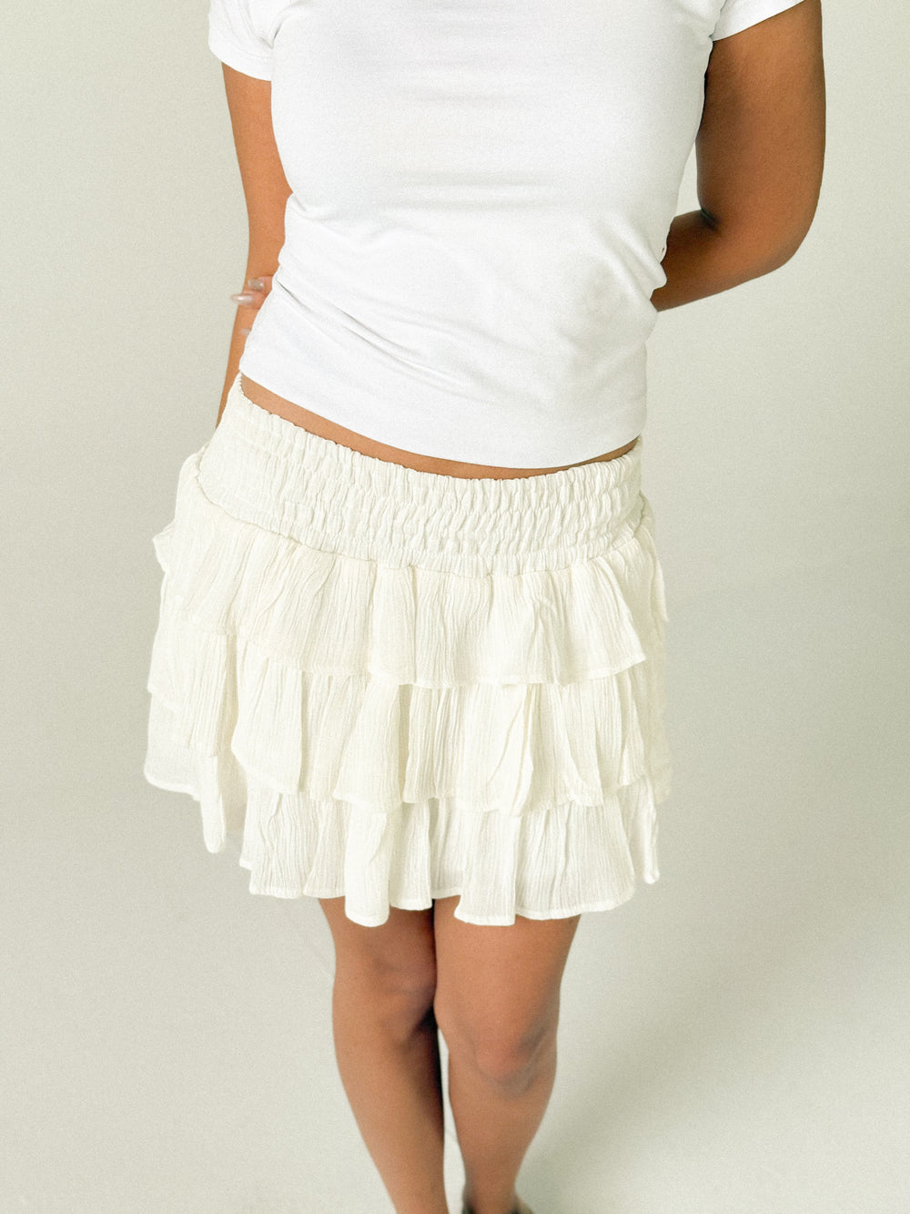 RUFFLED MINI SKIRT