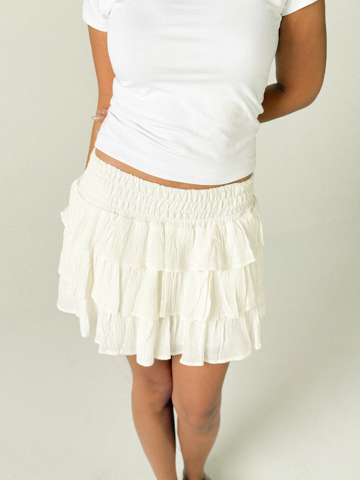 RUFFLED MINI SKIRT