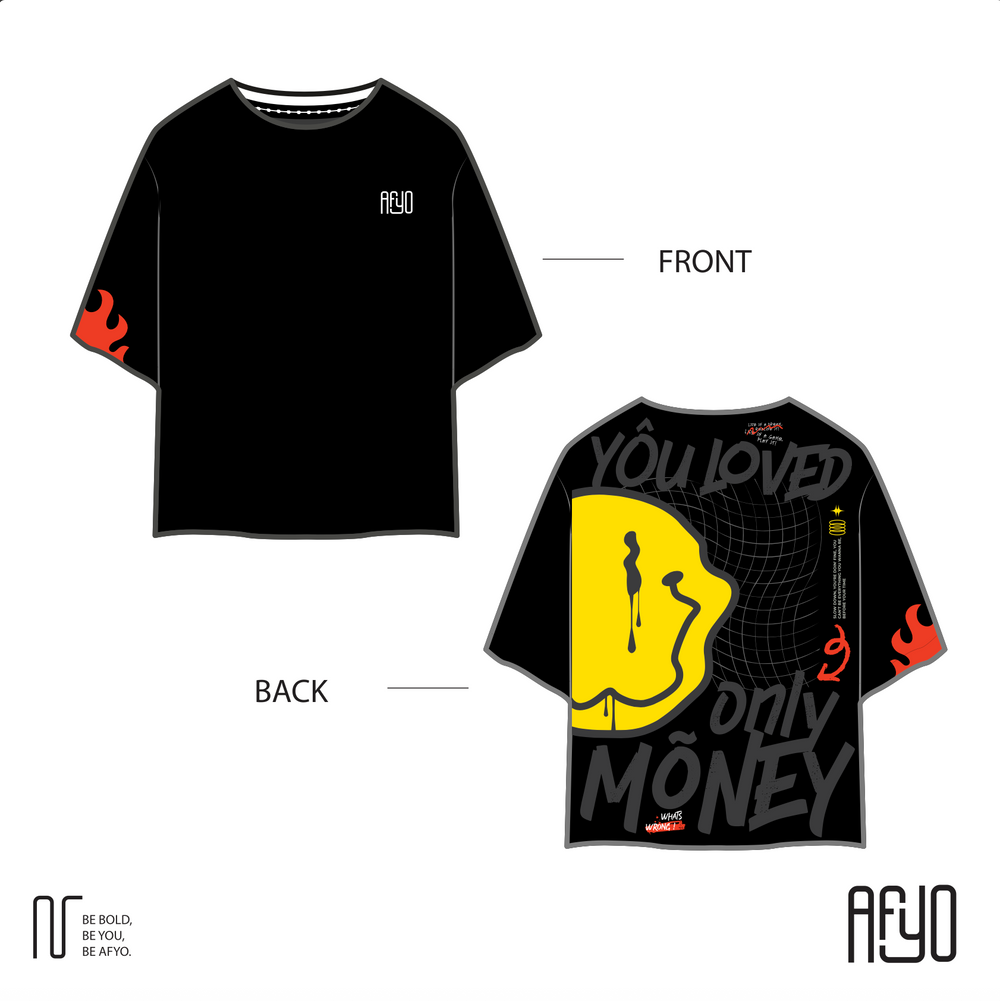 YOU LOVED ONLY MONEY TEE — BLACK